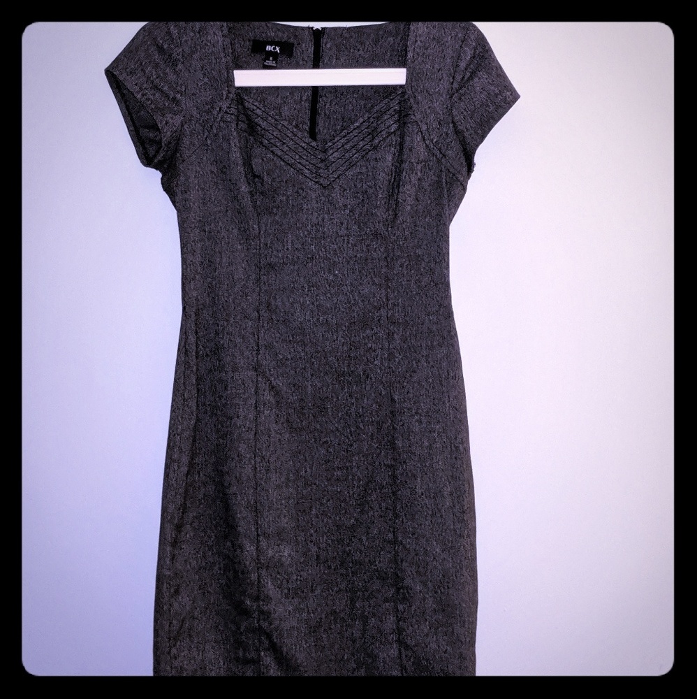 Adorable Charcoal Grey Work Dress